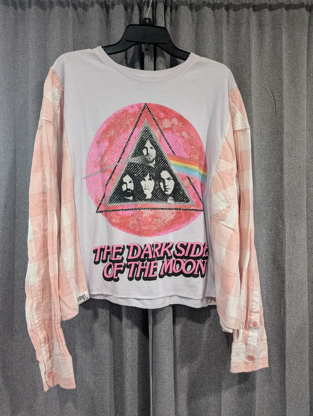 Upcycled Flannel Mash Up Top - Pink Floyd